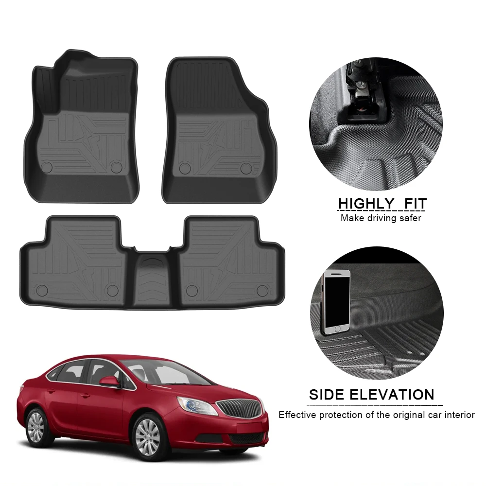 

Waterproof Non-Slip Floor Mat TPE Accessories For Buick Verano 2015 2016 2017-2020 5Seat Car Fully Surrounded Special Foot Pad