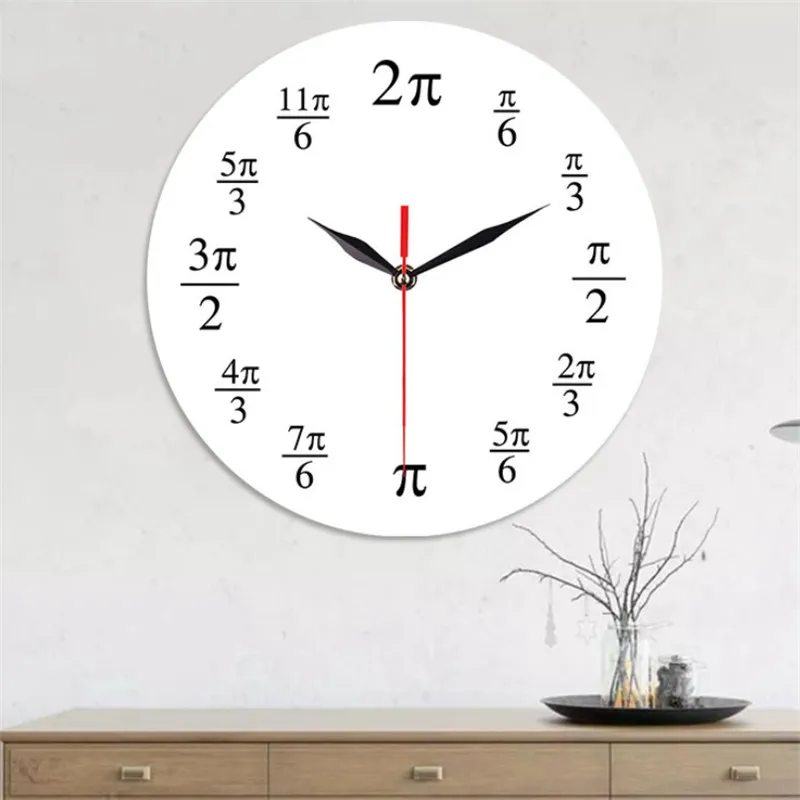 Креативные простые 3 14 Pi настенные часы математические класс гостиная