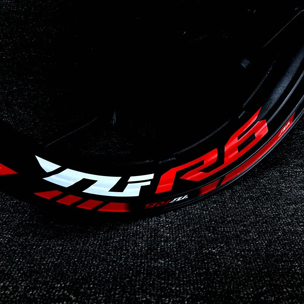 Новый наклейка на внутреннюю и внешнюю ободную деталь колеса мотоцикла Yamaha YZF R6 логотип 17 дюймовая водонепроницаемая высокоотражающая наклейка на ступицу.