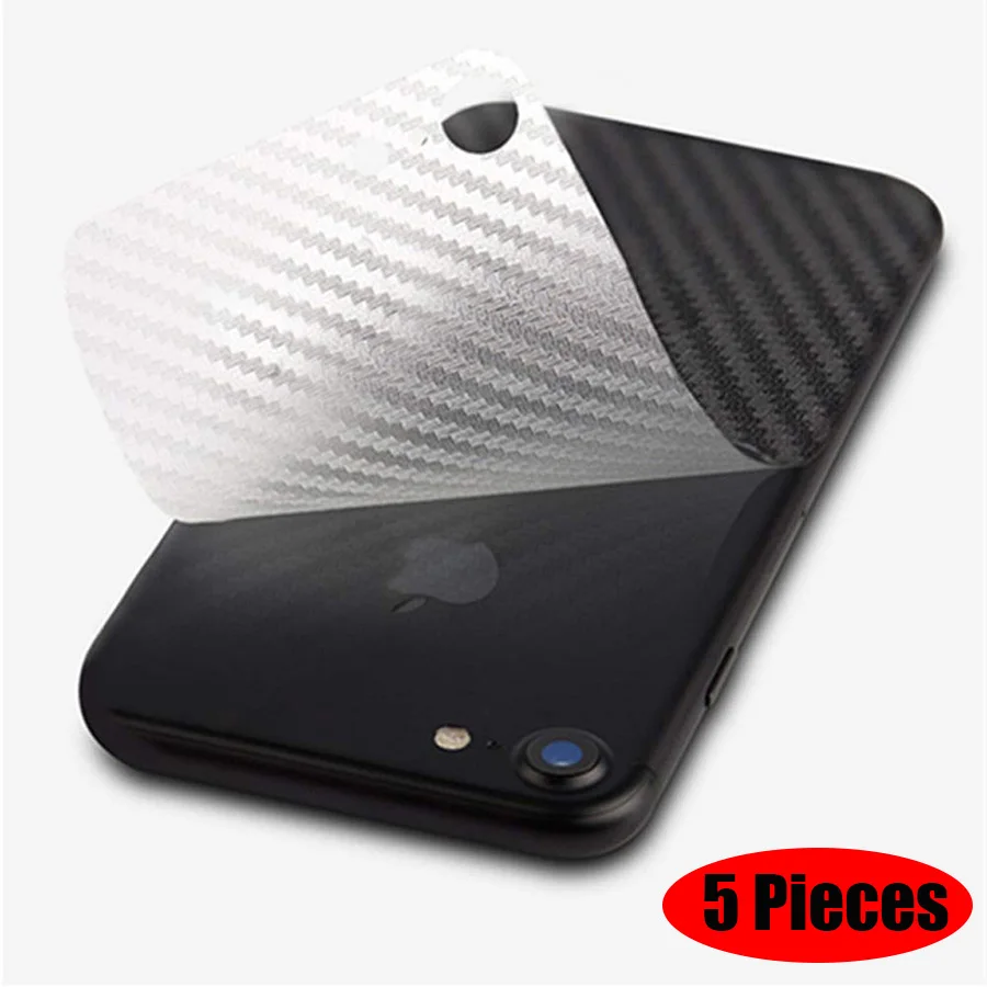 5 шт./Лот 3D задняя защитная пленка из углеродного волокна для iPhone 11 12 Pro Max 7 8 Plus X XS XR
