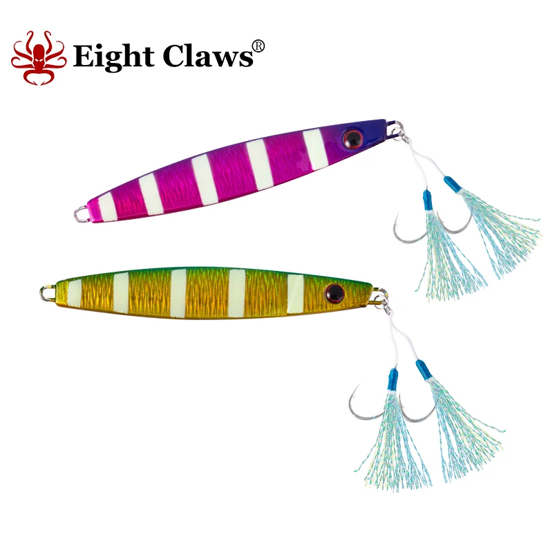 

Eight Claws 5pcs Mini Jig Fishing Lure 14g Top Quality Metal Casting Jig Bait Fast Sinking Lead Wobbler Swimbait Isca