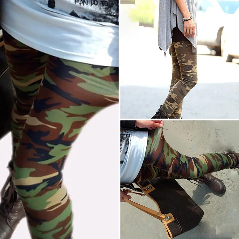 Женские леггинсы военные укороченные Леггинсы Камуфляж Узкий Тонкий Модный