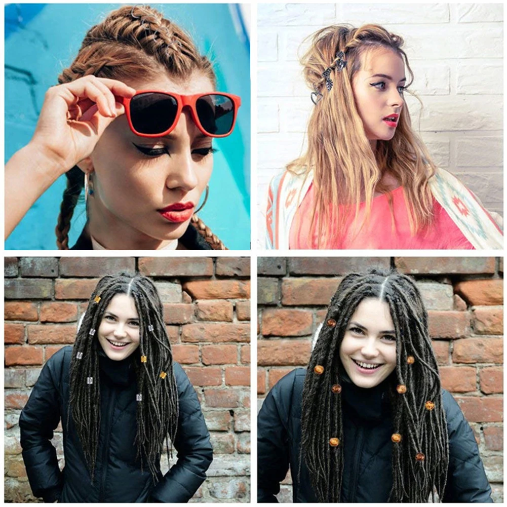 Для девочек DIY деревянные Свадебные аксессуары дреды бусины набор украшения