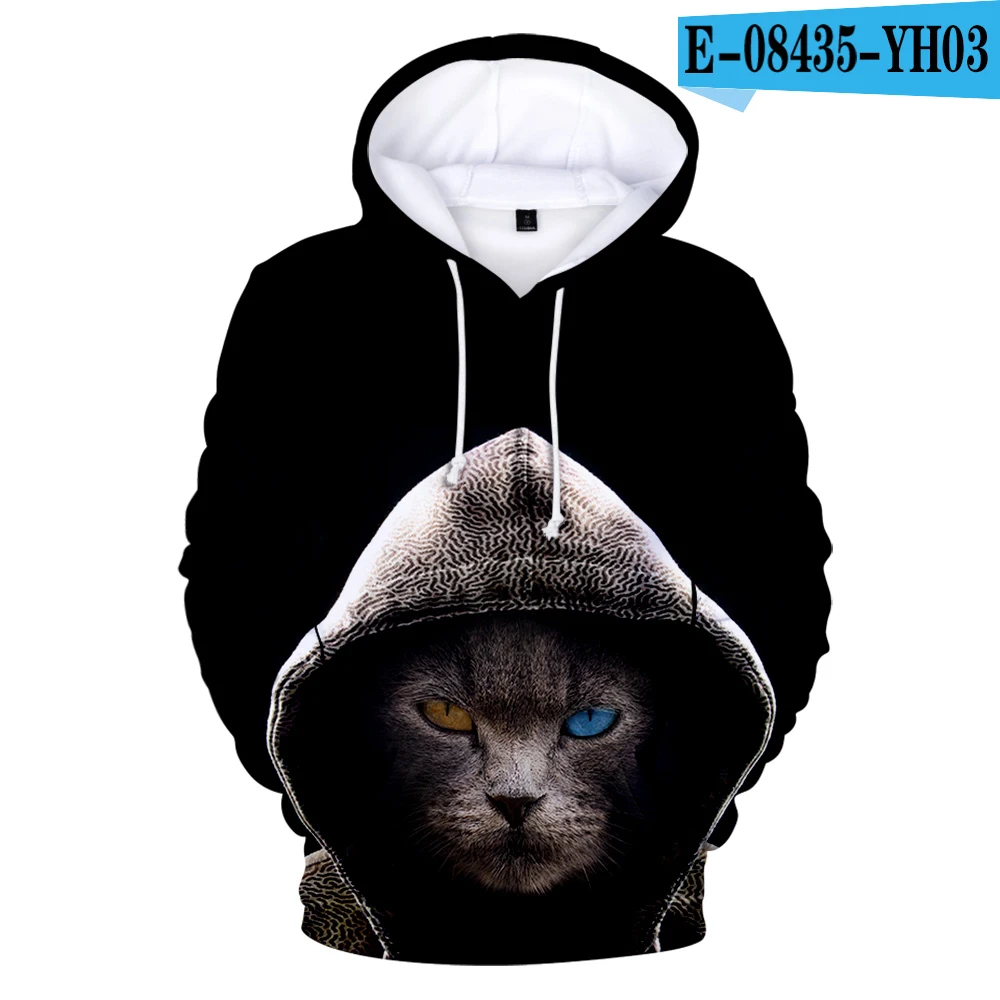 

Children's Hoodies Cat Cool Sweatshirt Men/women Hooded Kitty Pussycat Tops Boys/girls Streetwear Cute Cat Clothing