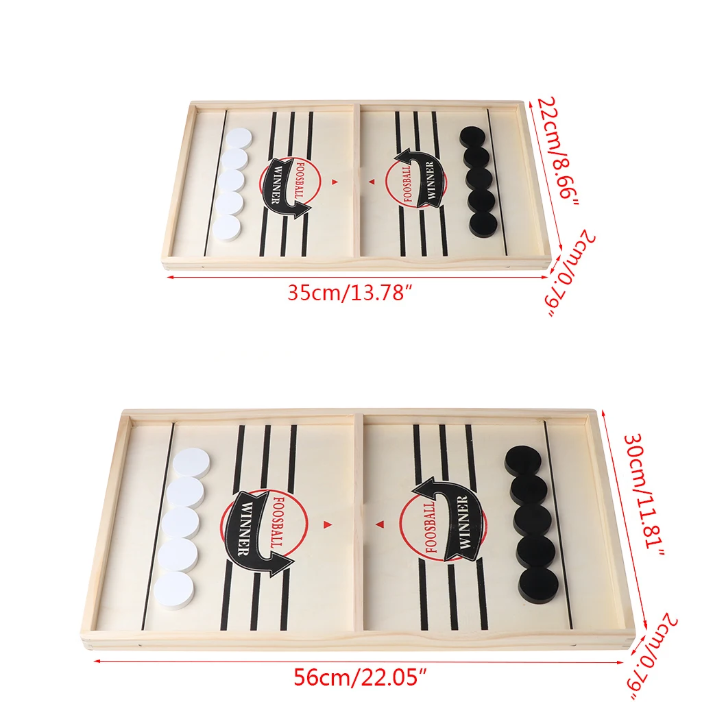 

Head-to-Head Wooden Desktop Hockey Table Game for Kids and Adults, Portable Hock
