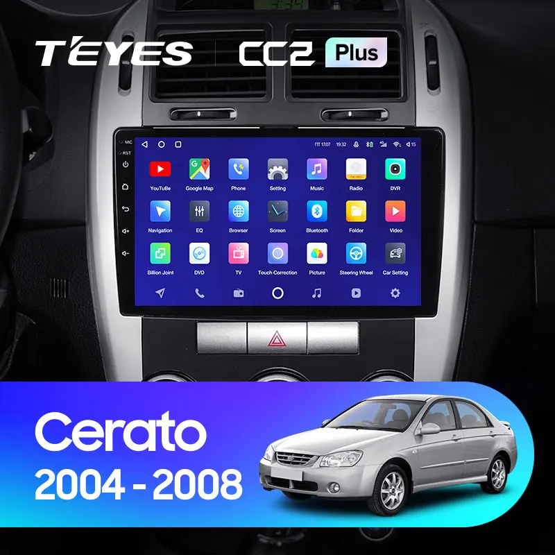 TEYES CC2L и CC2 Plus Штатная магнитола For Киа Серато 1 LD Kia Cerato 2004 2008 Android до 8 ЯДЕР 6 + 128ГБ 16*2EQ