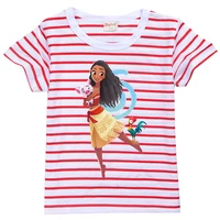 summer cartoon childrens t shirt disney moana girls clothing tees cute printed picture shirt sleeve for kids 2 15 years old