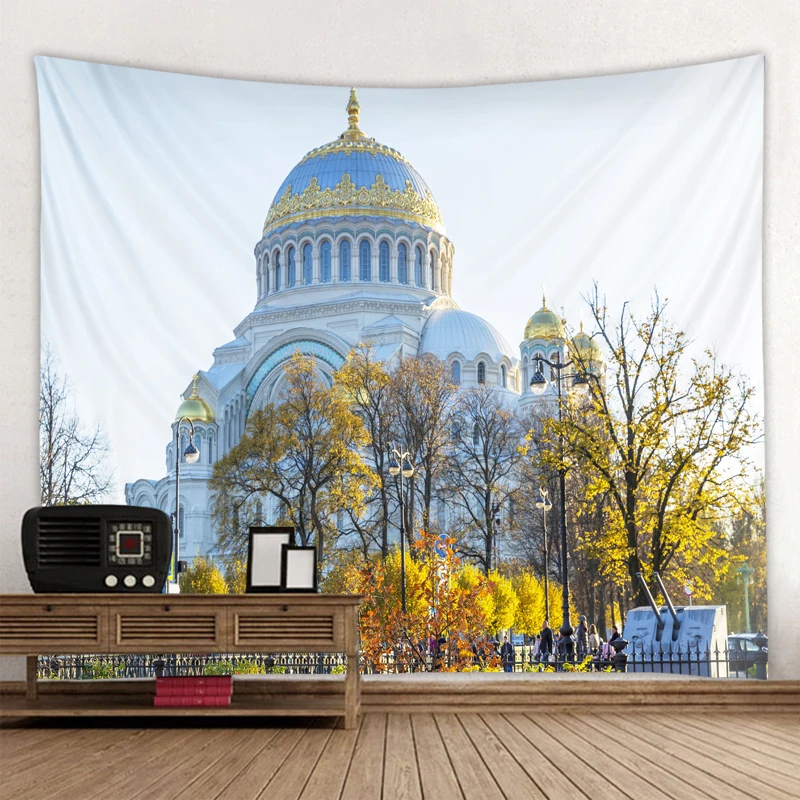 

Красивый архитектурный гобелен в богемном стиле, подвесная ткань мечты, гобелен с принтом мандалы, гобелен для гостиной, спальни, домашний д...