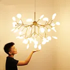 Светодиодный Люстра в виде ветки дерева, для кухни, ресторана, бара, освещение для салона, декоративный светильник, подвесные светильники