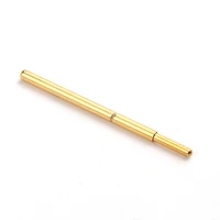 100pcs package pa75 j1 small round head gold plated spring test probe needle tube 1 02mm length 16 5mm pcb probe