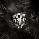 Модное кольцо в стиле панк с головой козьего рога, раннее кольцо в стиле хип-хоп, мужское властительное уникальное ювелирное изделие в стиле панк с изображением животных для мотоцикла