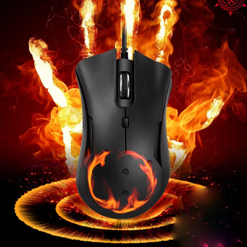Aquecido com Fio Quente para os Jogos de Windows Botões do Jogo com Fio Silencioso dos Ratos para o Portátil Dpi com 6 Rato Mais Notebook pc Usb 2400