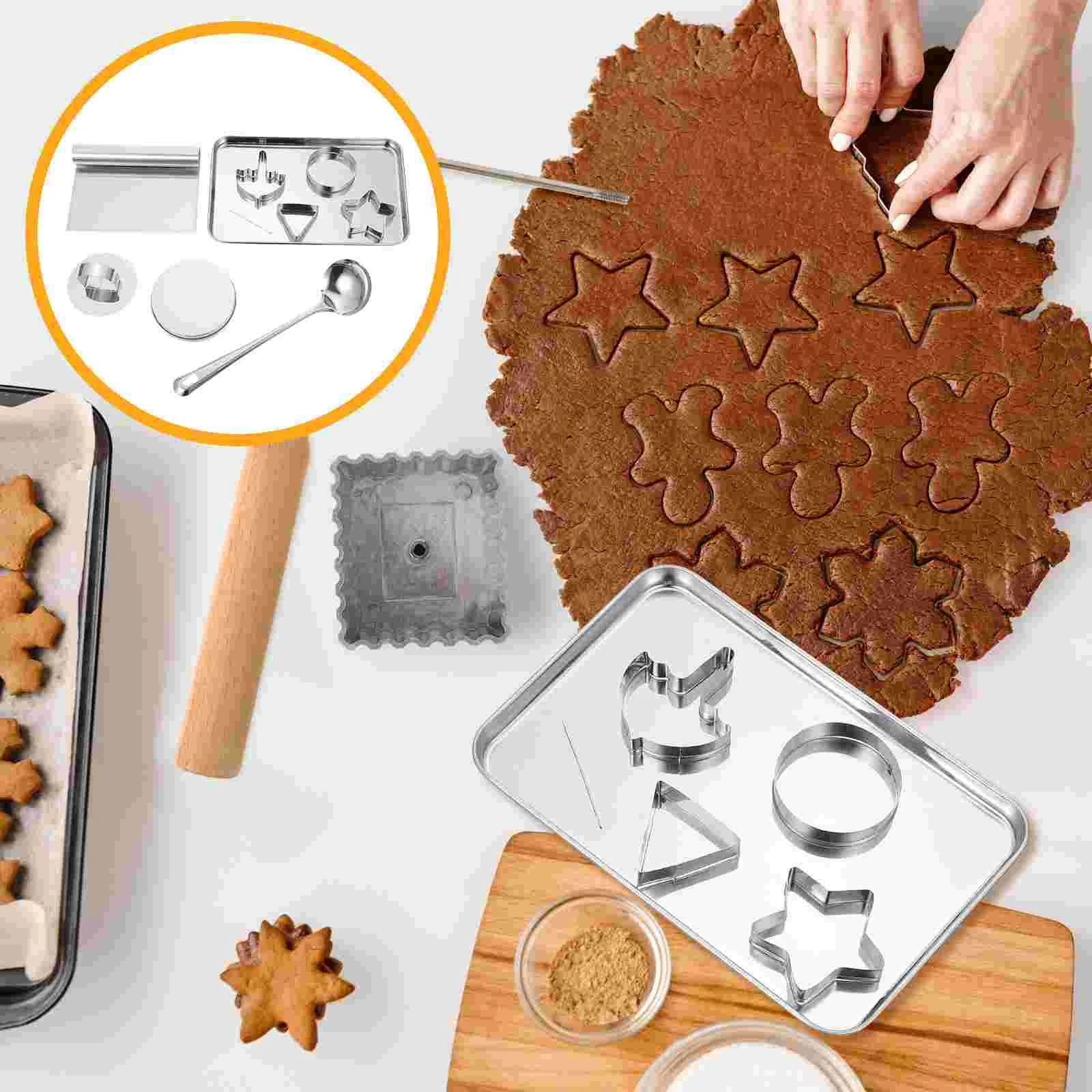 

1 Set Practical Cookie Molds DIY Biscuit Cutters Dry Sugar Cake DIY Baking Tools