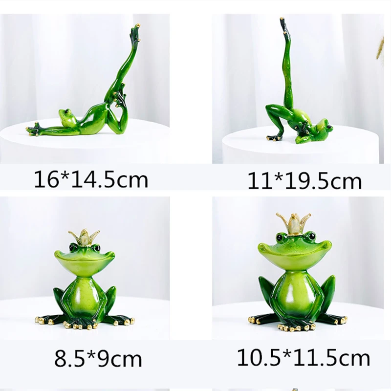 VILEAD полимерные фигурки лягушек для йоги украшения сада крыльца магазин животных