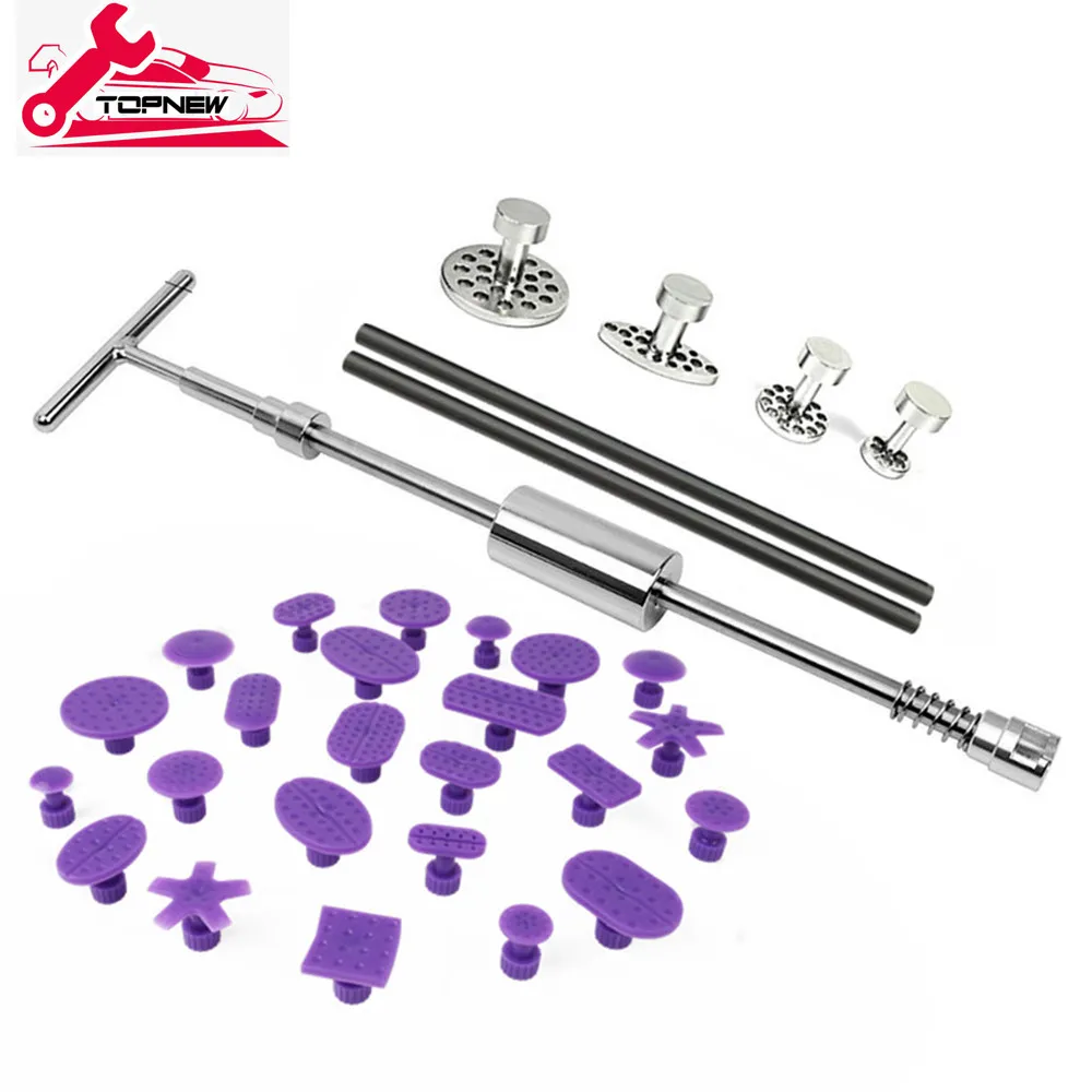 

Набор для ремонта вмятин без покраски-2 в 1, Т-образный вытягиватель, комплект для ремонта вмятин, Т-образный горный молоток для удаления вмятин с кузова автомобиля