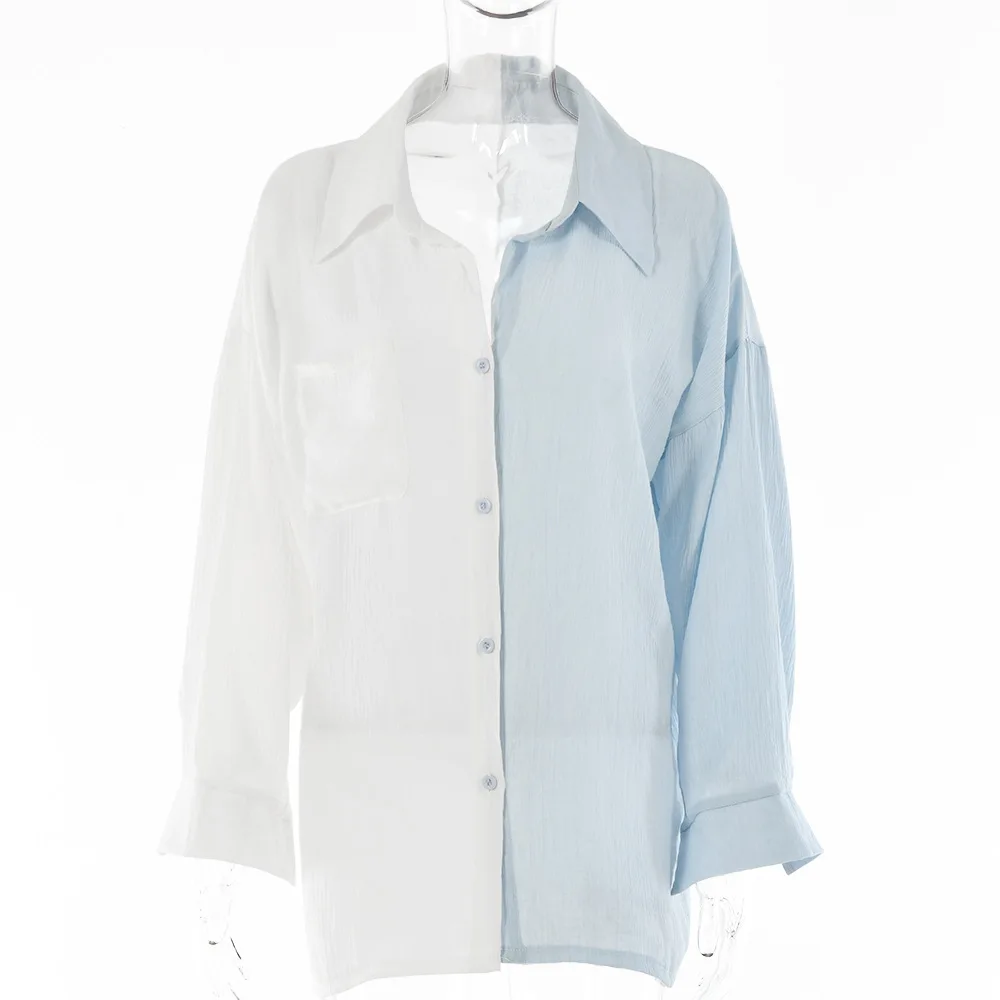 

Женская винтажная блузка на пуговицах, с длинным рукавом