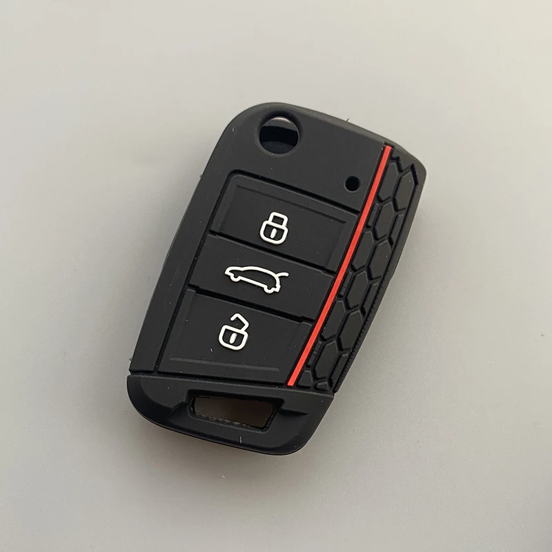 Силиконовый чехол для ключей оболочка Volkswagen Polo Golf 7 Tiguan MK7 mk2 Skoda A7 Octavia Karoq SEAT Ateca Leon