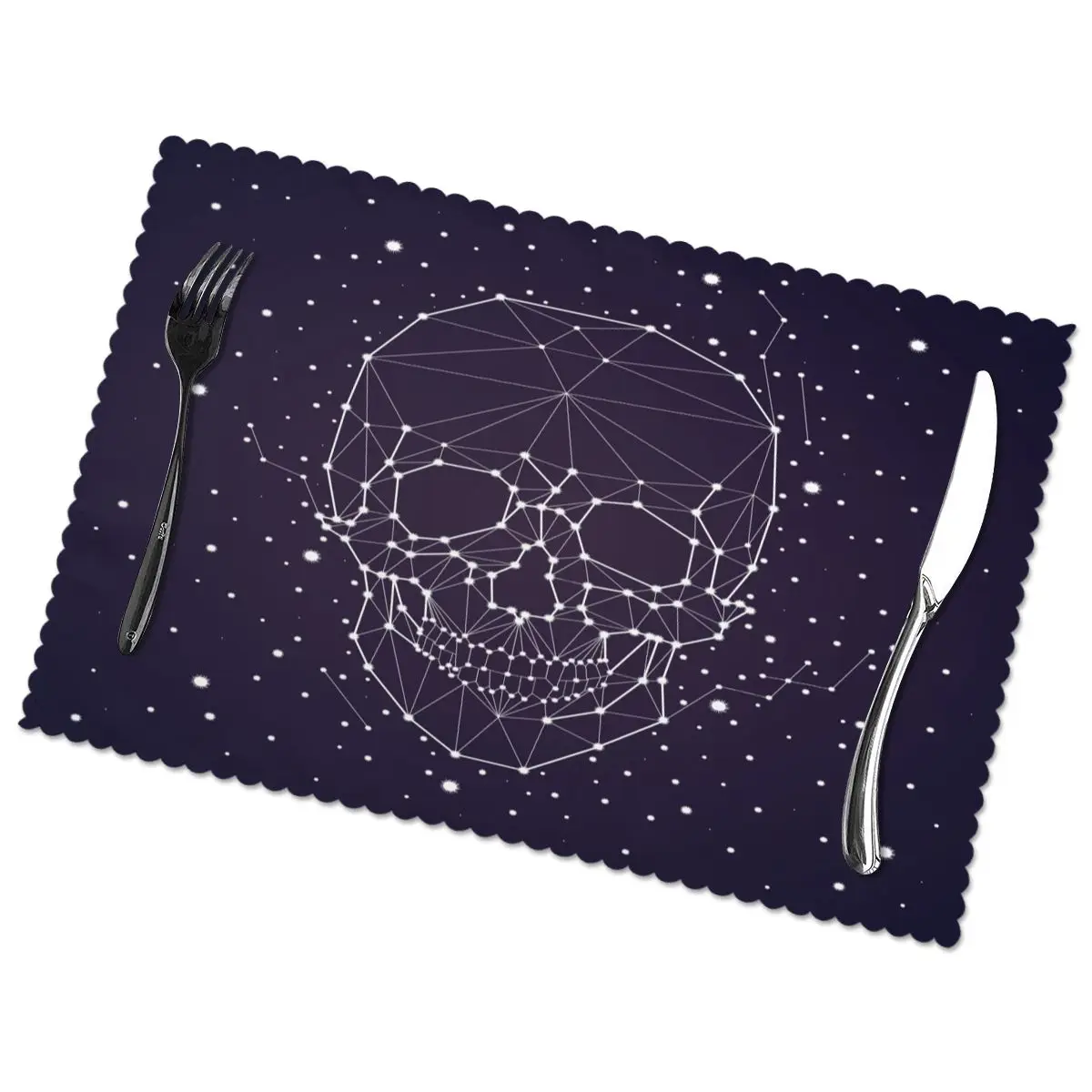 

Коврики для стола, подставки для напитков, подставки для стола, созвездия, Череп, кофейная кружка, подставки, 6 шт. нескользящих подставок