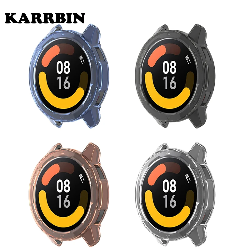 

KARRBIN Soft TPU Protector Smartwatch Case for Xiaomi Mi Watch Color 2 Protective Bumper Cover Shell Shockproof Housing
