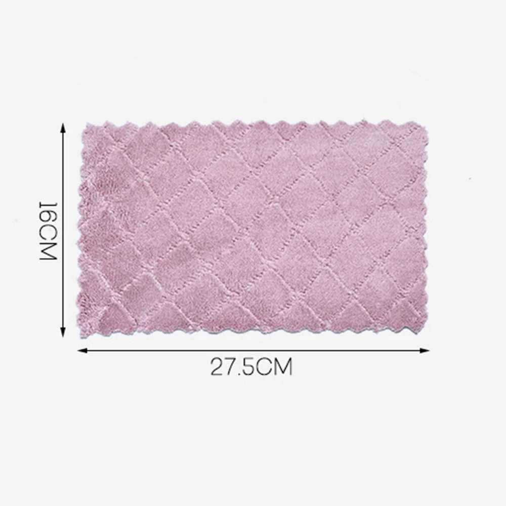 

4PCS Dishshcloths Household Absorbent Cleaning Cloth Microfiber Kitchen Non-stick Oil Towel Rag Kitchen Tool