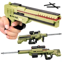 202pcs city tech gun model building blocks three modes assembly diy weapon shooting pistol game bricks sets childrens toys