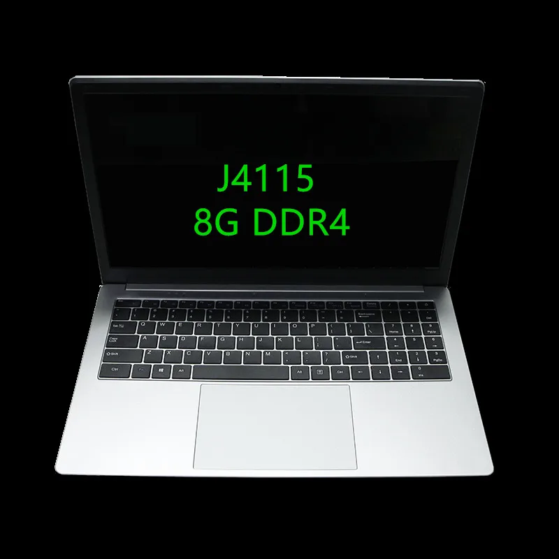 Billig Intel Celeron J4115 15,6-zoll IPS Bildschirm Alle Metall Shell Büro Notebook 8GB RAM 128GB/256GB/512GB/1T SSD Mit Typ C Laptop 15