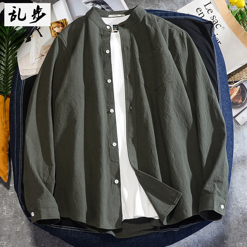 

Autumn Harajuku Shirts Korean Style Casual Loose Long Sleeve Streetwear Fashion Button Shirt Camisa Hombre Men's Clothing DB60SH