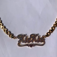 xo chain customized initial women necklaceins name plate jewelry personal gift choker for girlfriend
