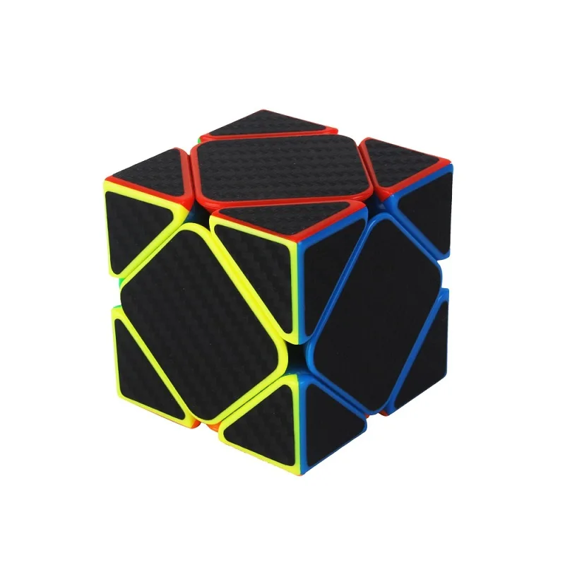 

YuXin 55mm Skew Mini Carbon Fiber Speed Magic Cube Professional Puzzle Classic Educational Black Cubes Toys For Children's Game