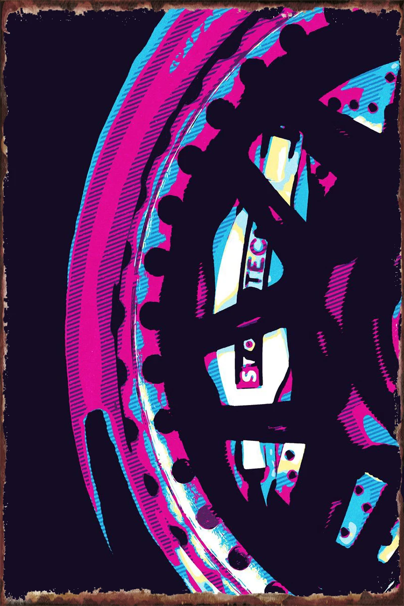

WHEEL RACING CAR Retro Vintage Metal Sign Tin Sign Tin Plates Wall Decor Room Decoration For Art Cafe Pub Home Club Man Cave