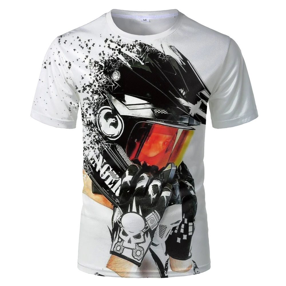

Casual short sleeves T-shirt new 3D printed animal print fashion loose large round neck clothes Summer