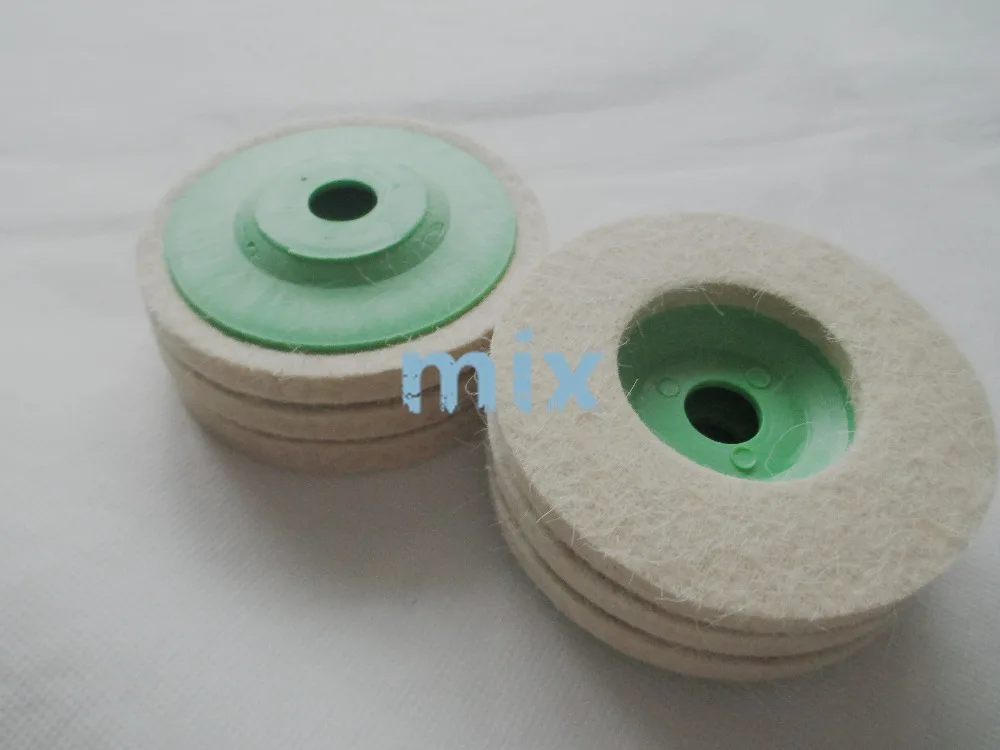 

Fixmee 5pcs 4" inch Round Polishing wheel Dia 100mm White Felt wool buffing polishers pad buffer