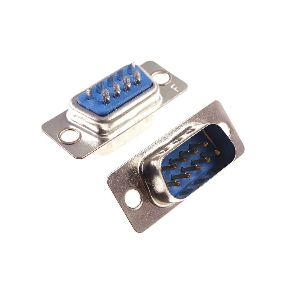 5 комплектов DIY D sub соединитель 9 контактный разъем RS232 последовательный порт DB9
