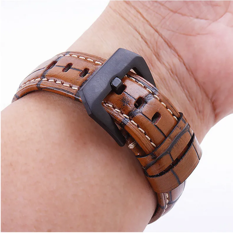 

New 1pcs genuine cow leather very strong Watch band watch strap brown color 20mm 22mm 24mm 26mm size available