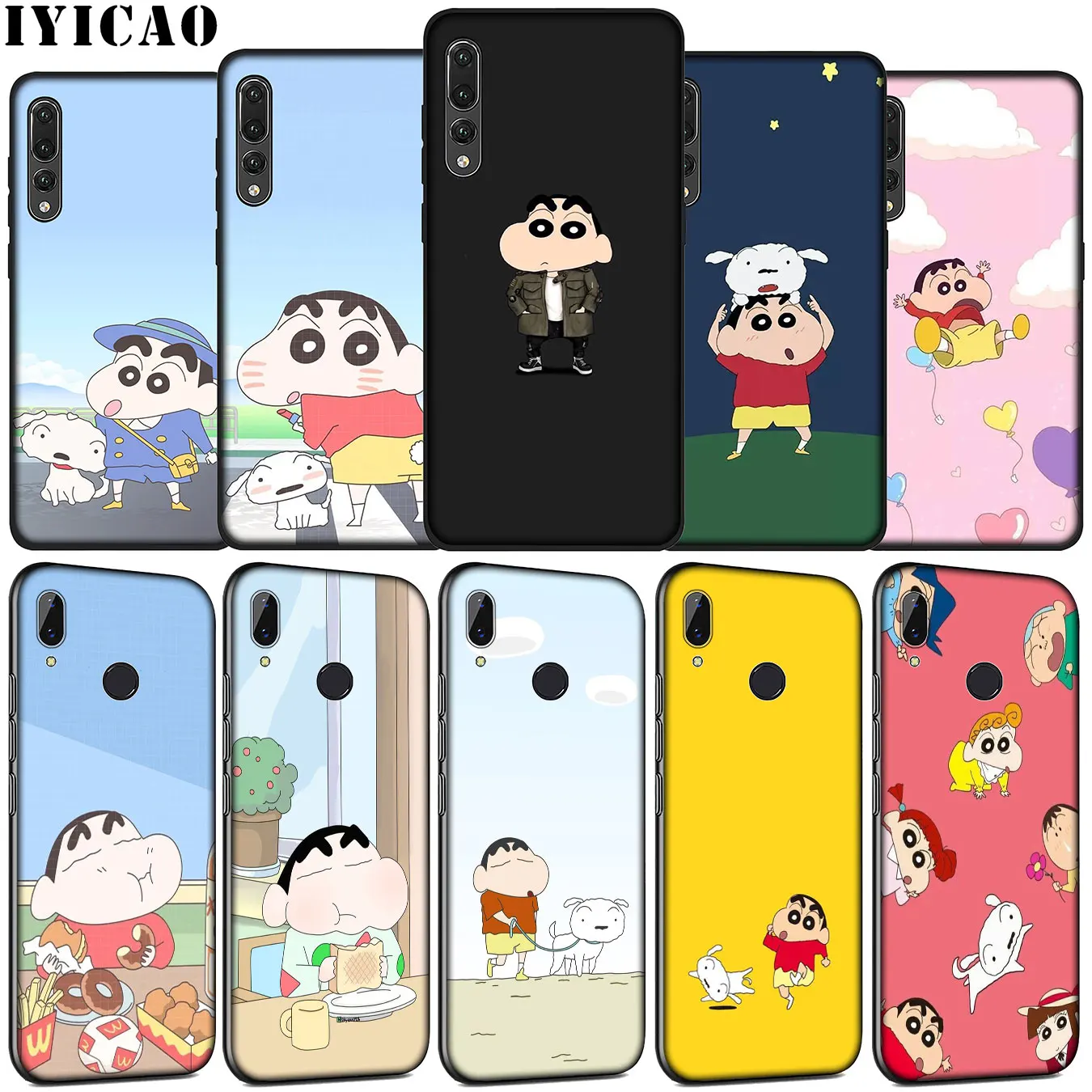 Мягкий силиконовый чехол для телефона IYICAO Anime crayou shin chan Huawei P30 P20 Pro P10 P9 Lite Mini 2017 2016 P