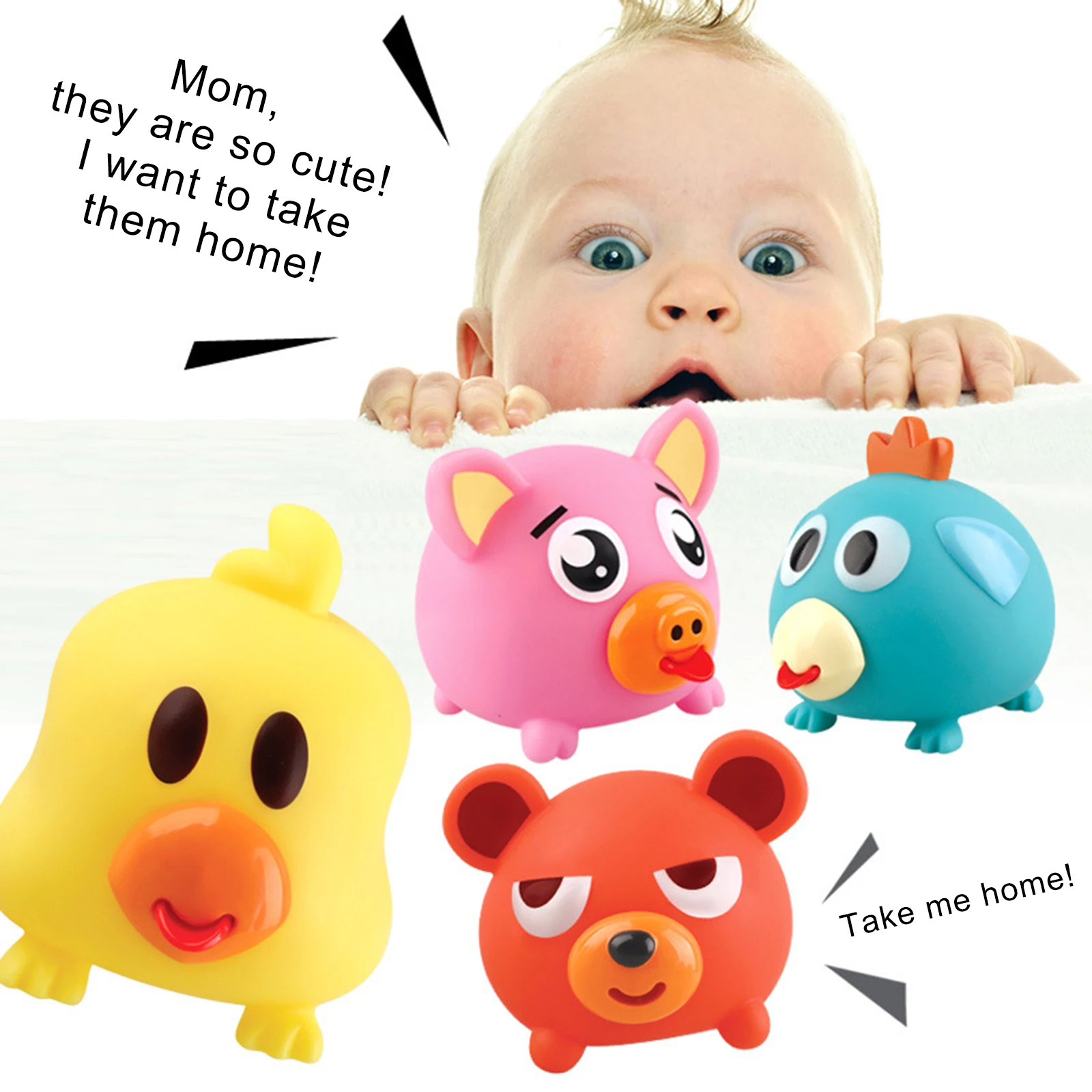 Выжимает язык игрушка создание звука мультфильм животные милые куклы снятие