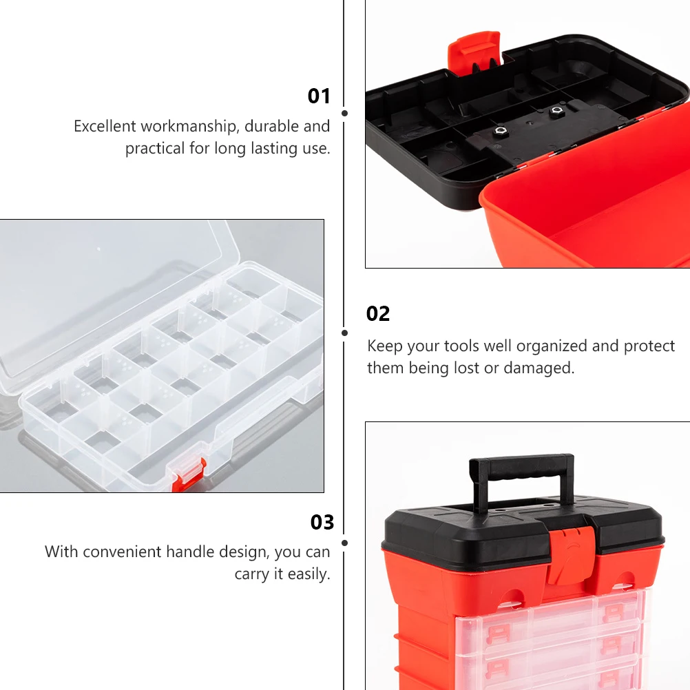 

Plastic Storage Case Tool Box Tool Storage Holder Tool Organizer Carrying Case