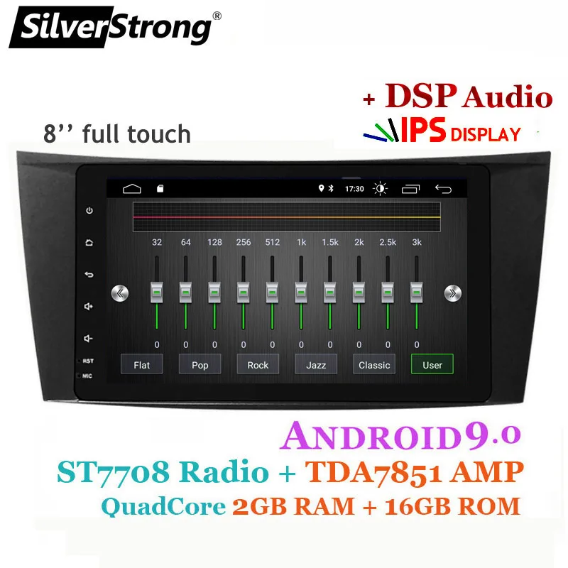 SilverStrong IPS Android10 8 дюймовый DSP CarPlay для Mercedes Benz E class W211 E200 E220 E300 E350 E240 E260 E280