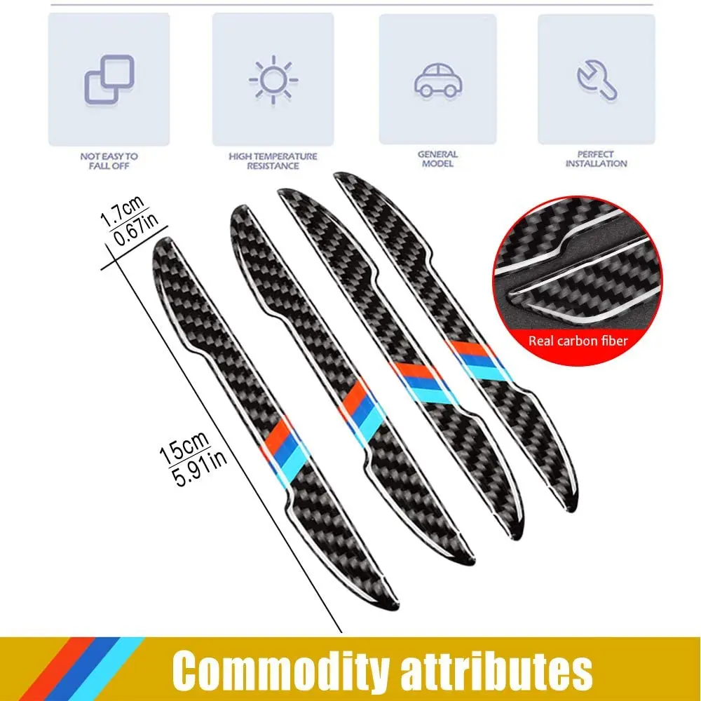 

Auto Door Side Edge Protection Guards, Carbon Fiber Anti-Scratch Protector Trim Sticker, Decorative Door Strip Car Pickup Truck