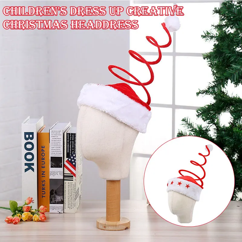 

Christmas Hat Plush Ornament Decoration Christmas Cap for New Year Xmas Party LKS99