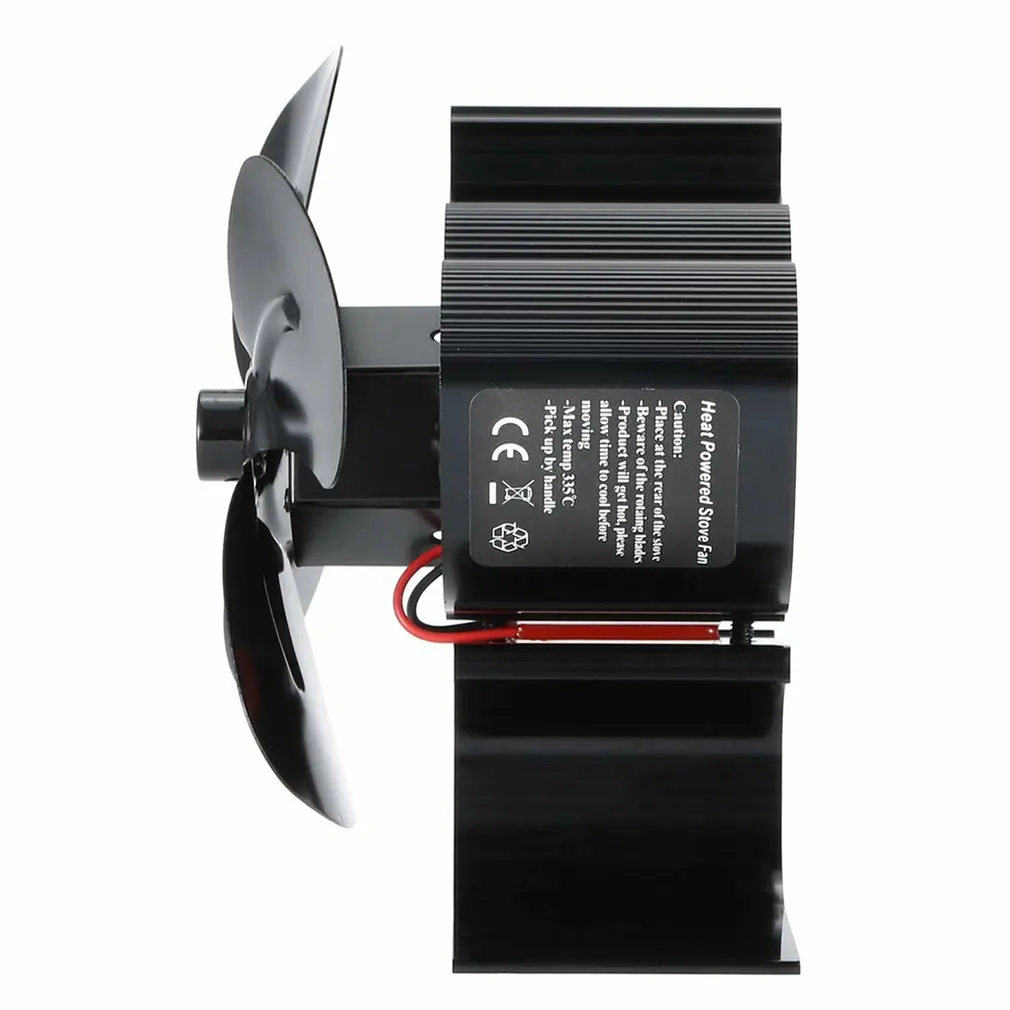

Mini Fireplace Thermal Power Air Heater Four Blades Heat Powered Stove Fan Environmental Silent High Efficiency Air Heater