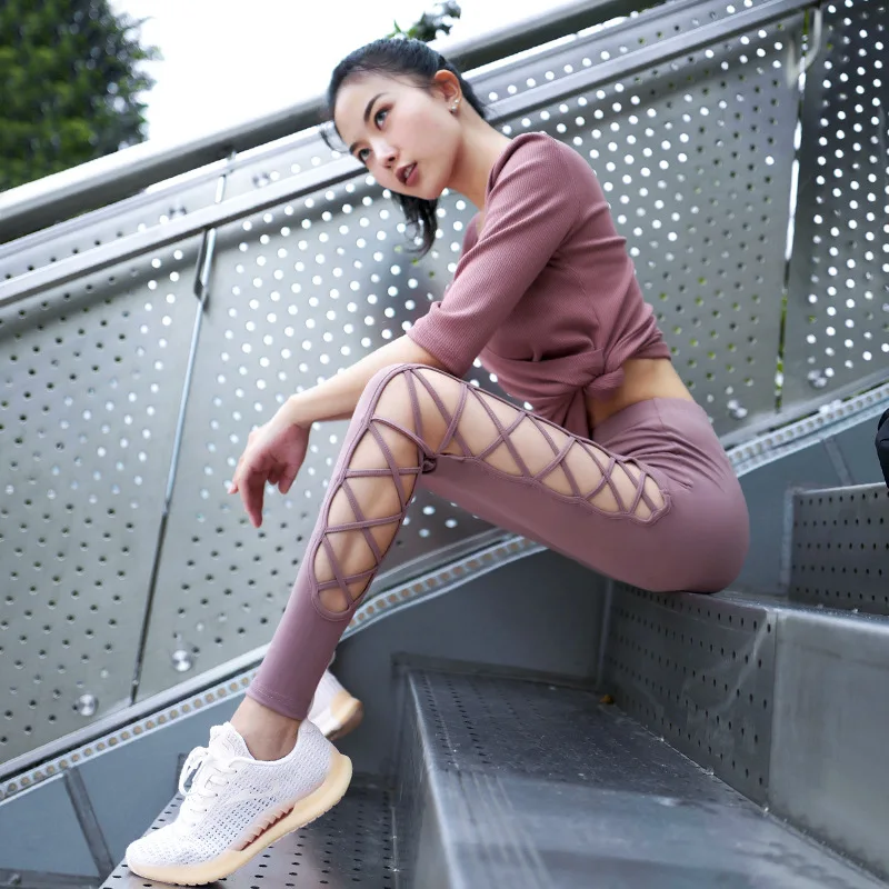 CHRLEISURE сетчатые Сексуальные Спортивные Леггинсы для женщин йоги пуш ап штаны Joga