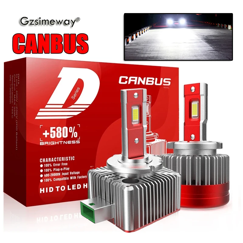 

2PCS 70W D1S D2S LED Car Light D3S D4S D5S D8S D1R D2R D4R D3R Canbus LED Lamp 32000LM High Low Power Auto Headlights 6000K 12V