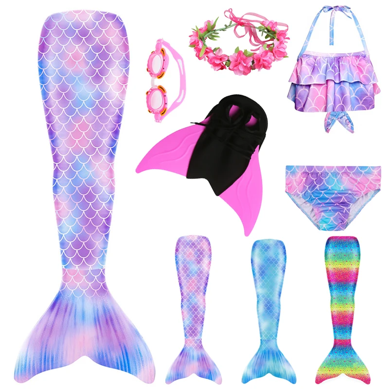 Женский купальник с хвостом Русалочки купальный костюм русалки моноластами и
