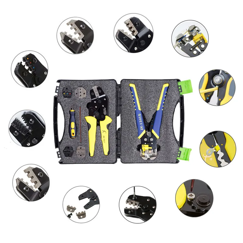 

PARON JX-D5301S Multifunctional Electrical Wire Crimper Clamp Crimping Pliers Terminal Carbon Steel Wire Stripper Tools Set