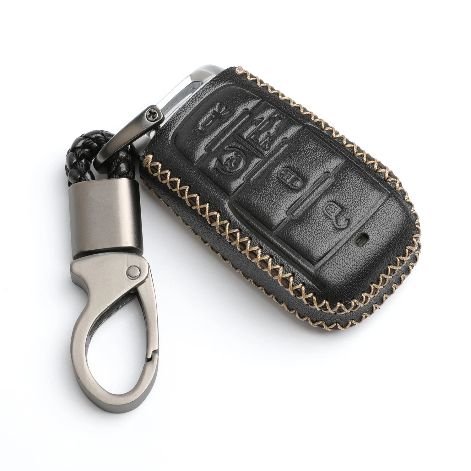 

WFMJ черный кожаный чехол для 2019 2020 2021 2022 RAM 1500 5 кнопок