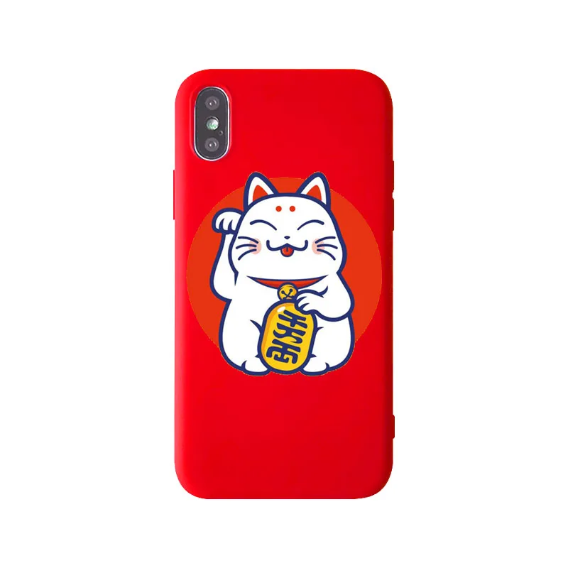 Чехол Koi Fish Lucky Cat с японским рисунком для iPhone 11 11Pro X XS Max XR 5 SE 6 6S 7 8 Plus мягкий