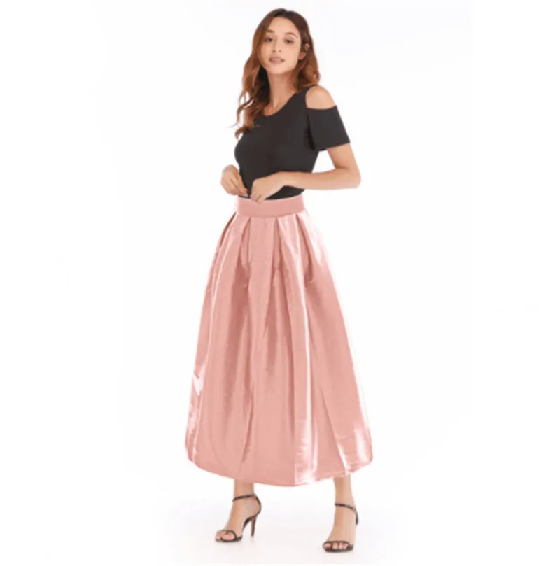 Женская длинная юбка в пол неоновые синие и черные длинные юбки с высокой талией