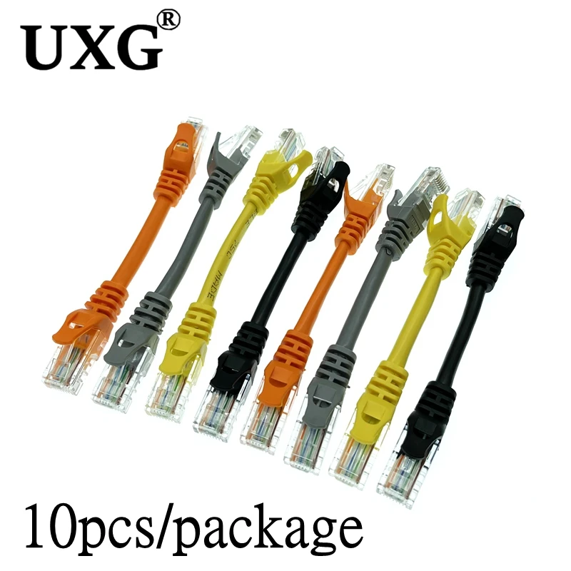 

10pcs/Lot Cat5e CAT6 UTP Round Cable Ethernet Cables Network Wire Cable RJ45 Patch Cord Black Lan Cable 10cm 15cm 30cm 50cm 1m