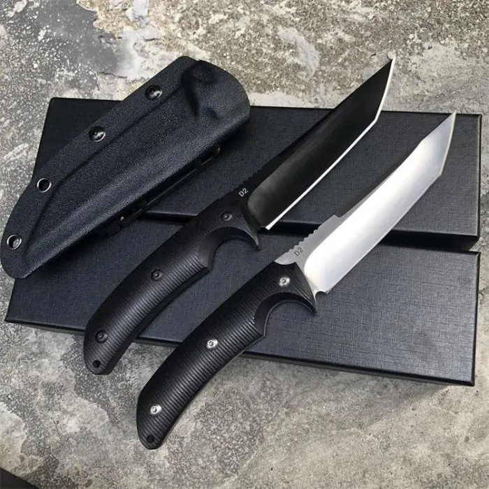 Нож для кемпинга Trskt D2 Ручка G10 с K Kydex толщина 0 5 см 60HRC тактические охотничьи ножи